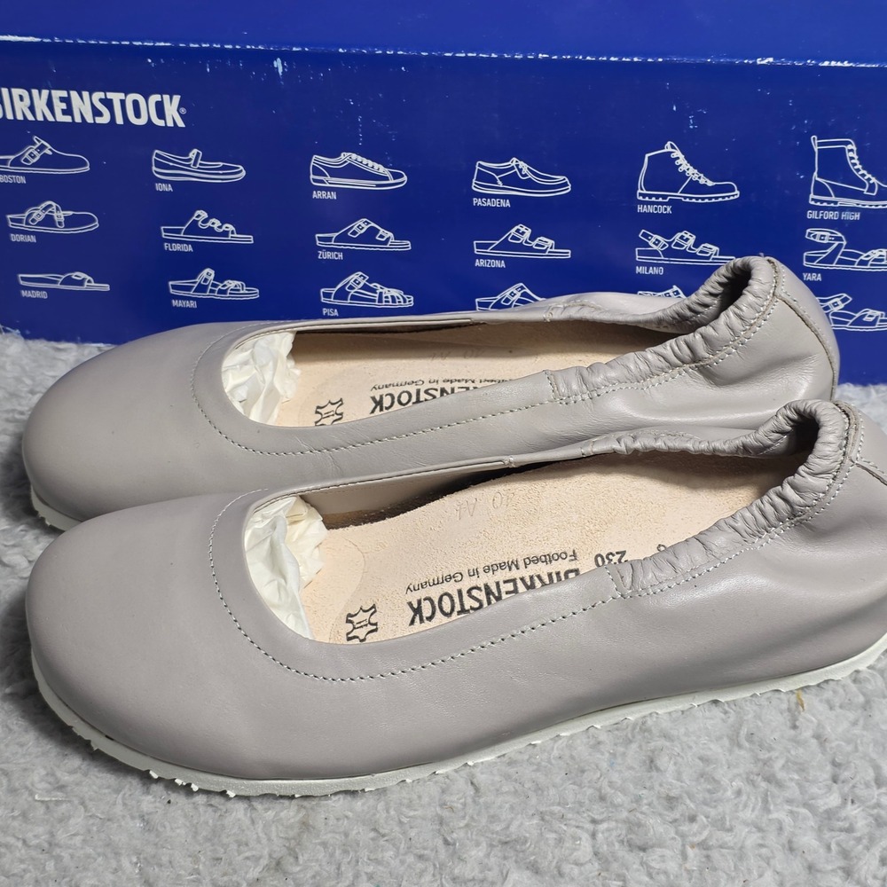 Birkenstock Celina Ballet Flats Soft Leather Grey Women's 5‎ EU 36 NEW in BOX